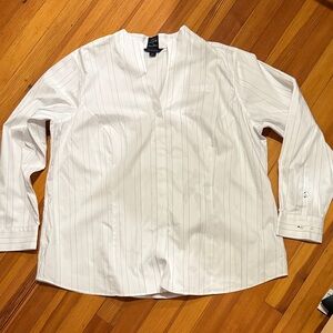 Brooks Brothers White Pinstripe Dress Shirt